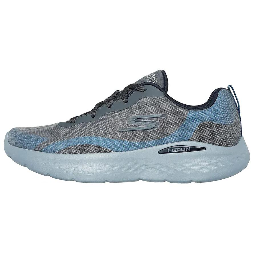 Skechers GO RUN Breathable Low-Top Casual Running Shoes Men's Gray Blue