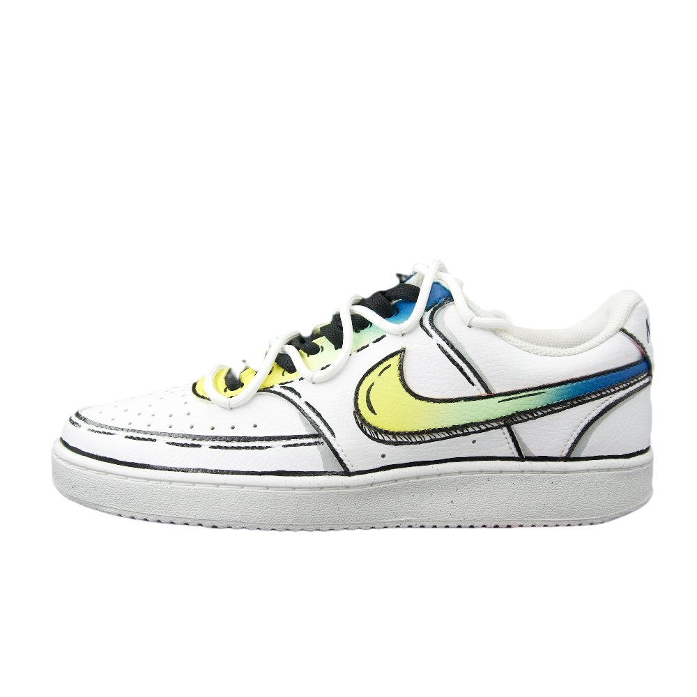 Nike Court Vision 1 HEN-Ji Anti-Slip Wear-Resistant Low-Top Skateboard Shoes Men's White