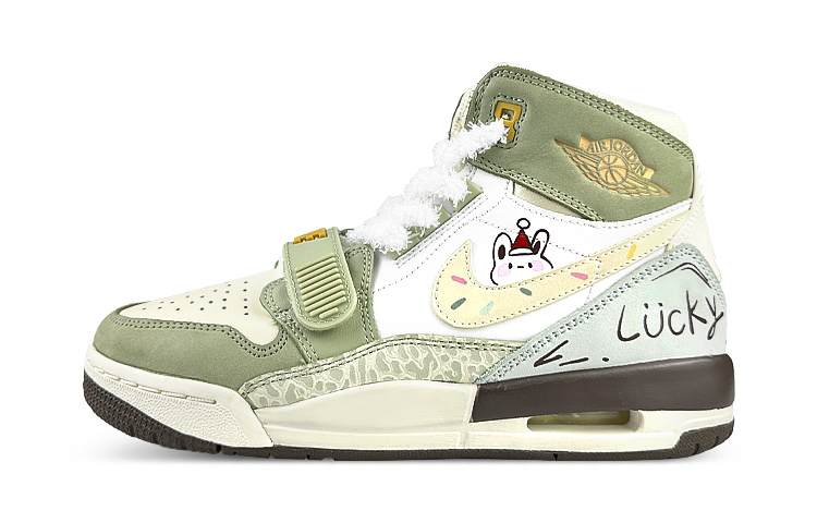 Jordan Legacy 312 High-Top Vintage Basketball Shoes GS Green