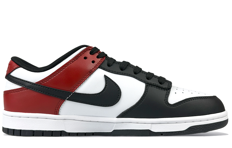 Nike Dunk Low-Top Skateboard Shoes Men's Black Red