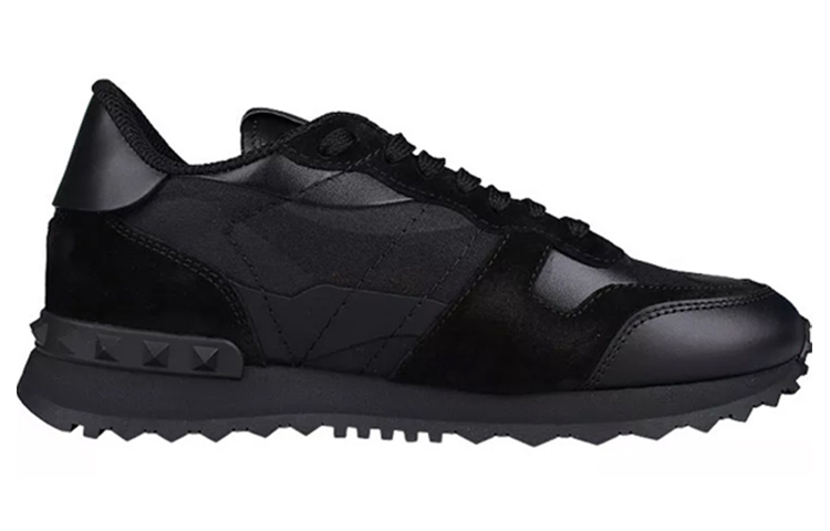 Valentino Rockrunner Breathable Low Top Casual Athletic Shoes Women's Black