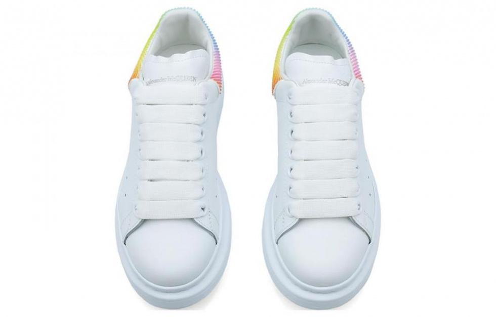 Alexander McQueen Larry Oversized Low Top Sneakers 'White Multi' Women's