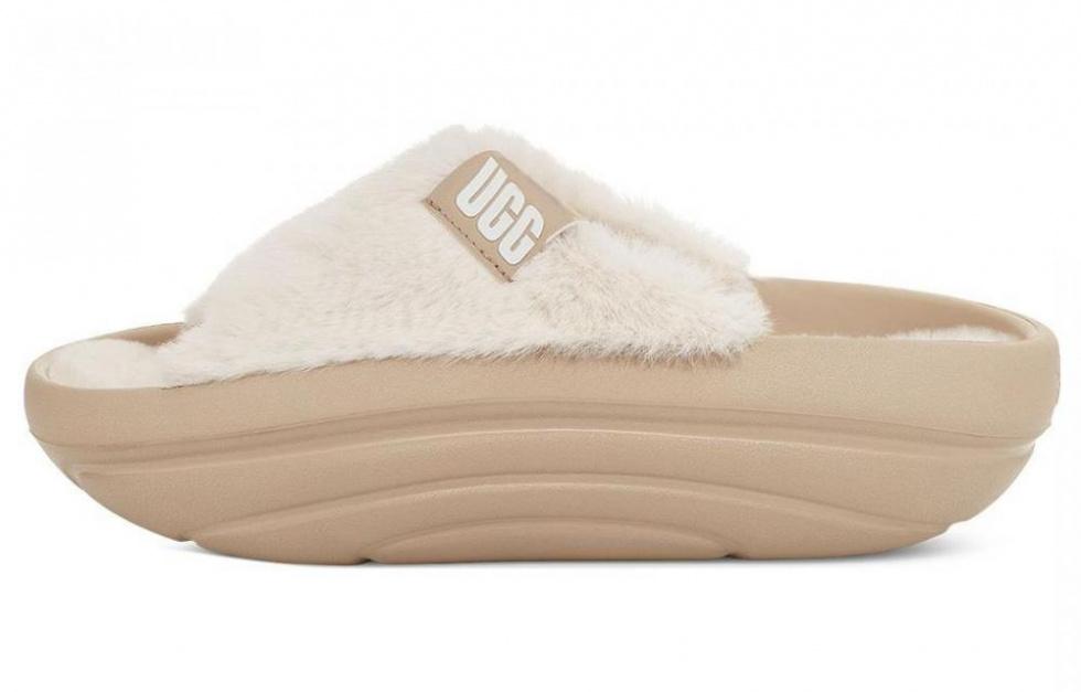 UGG FoamO UGGplush Slide Mustard Seed Women's