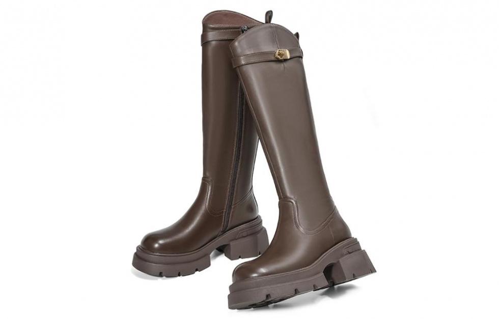 EBLAN Knee-high Boots Women's Brown купить в интернет-магазине Yoocart с быстрой доставкой по России.