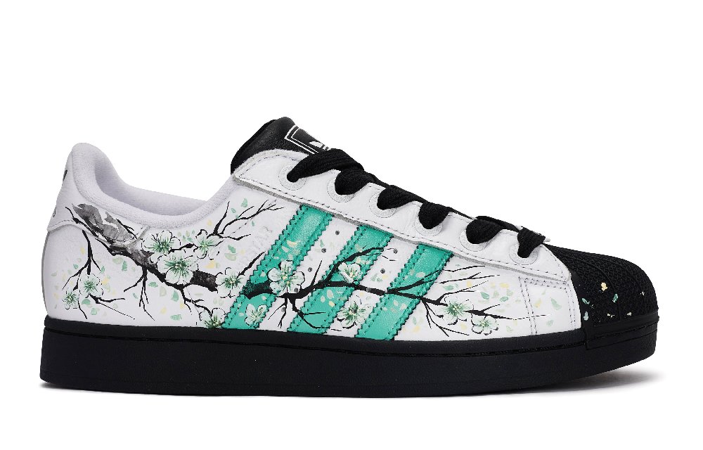 Adidas Originals Superstar 2 Skateboard Shoes Men Low Top Pink/Green