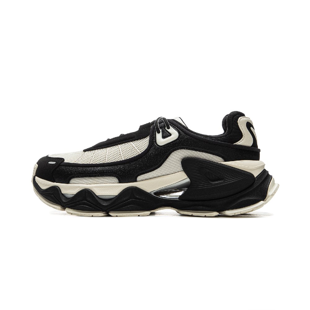 LiNing Wear-resistant Non-slip And Breathable Low-Top Casual Shoes Men's Black Beige