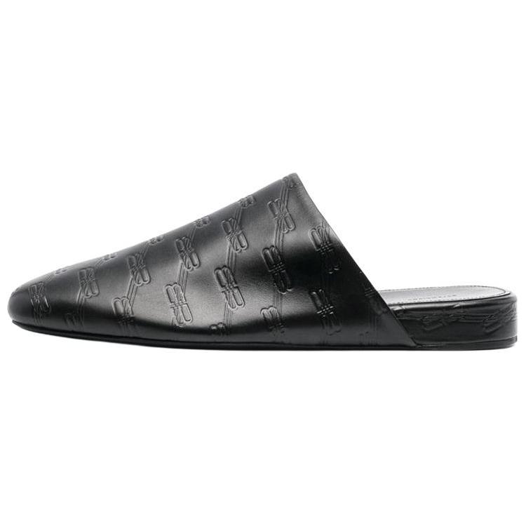 Balenciaga Leather Cosy Bb Mules 'Black'