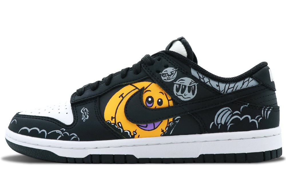 Nike Dunk Low Thermal Coverage Low Top Skateboard Shoes GS Black Yellow
