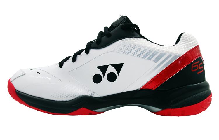 YONEX 65 3 Low-Top Badminton Shoes Unisex White Red