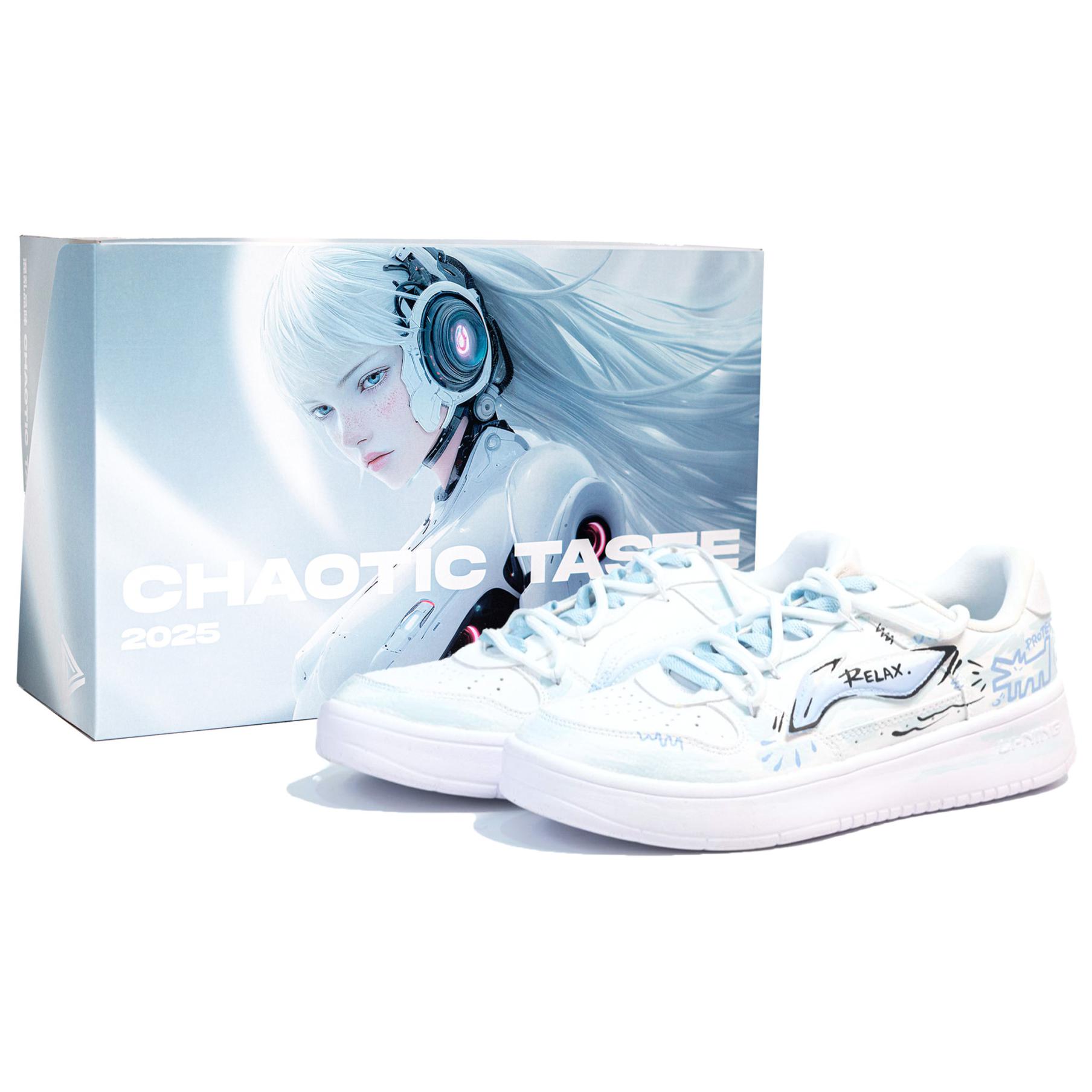 LiNing Pontoon Boats Anti Slip Wear Resistant Low Top Skateboard Shoes Women's White Blue купить в интернет-магазине Yoocart с быстрой доставкой по России.