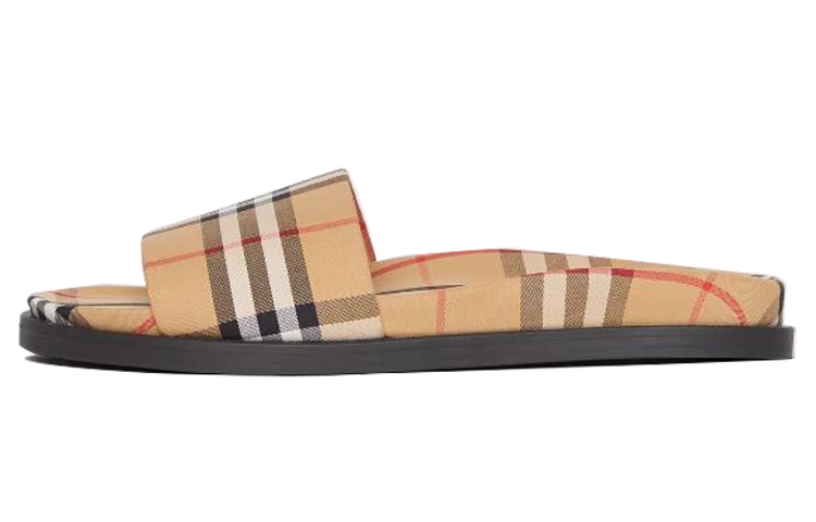Burberry Vintage Slide Slippers Men's Classical Style Yellow