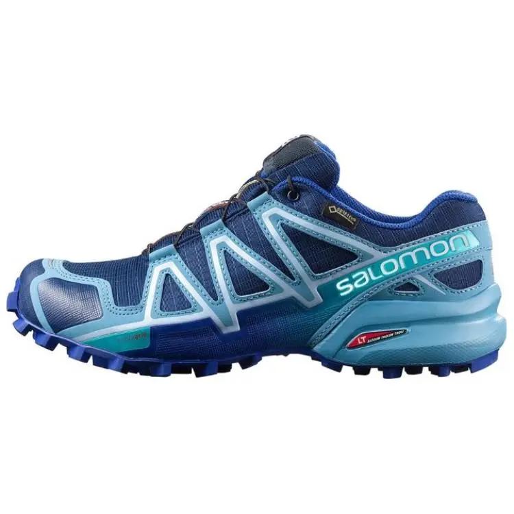 SALOMON Speedcross 4 Slip Resistant Abrasion Resistant Low top Trail Running Shoes Women's Blue