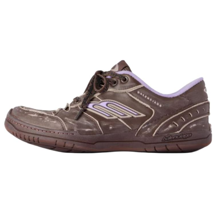 Balenciaga Hamptons Worn Out Low Top Casual Shoes Women's Brown