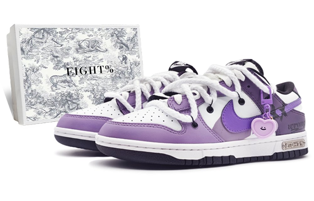 Nike Dunk Retro 'Black' Low-Top Skateboard Shoes Unisex Lavender