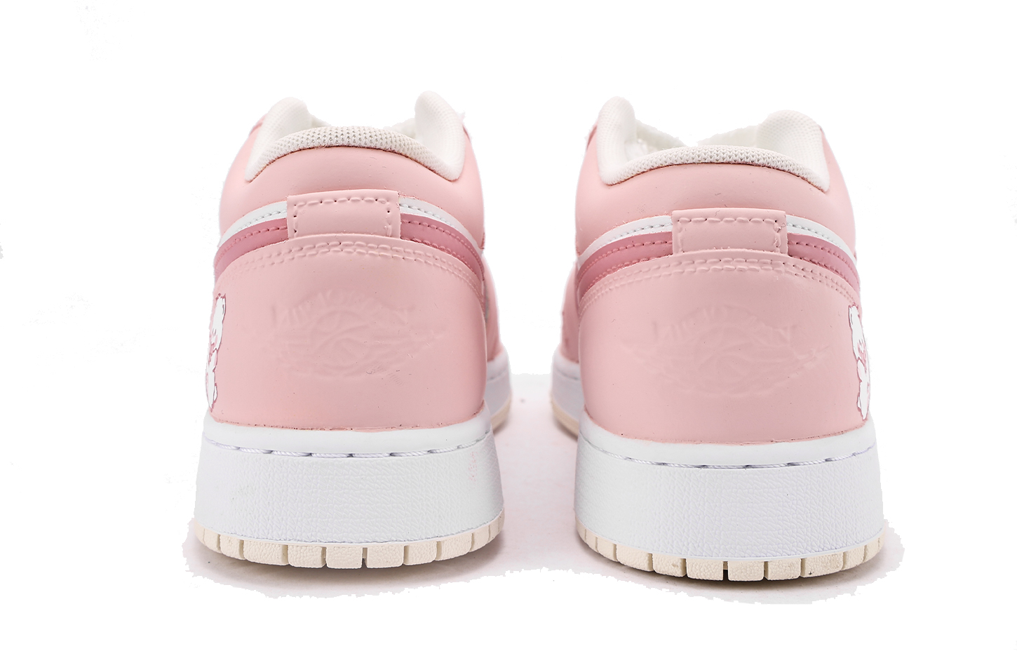 Jordan Air Jordan 1 Slip-Resistant Coverage Low-Top Vintage Basketball Shoes GS Pink White купить в интернет-магазине Yoocart с быстрой доставкой по России.