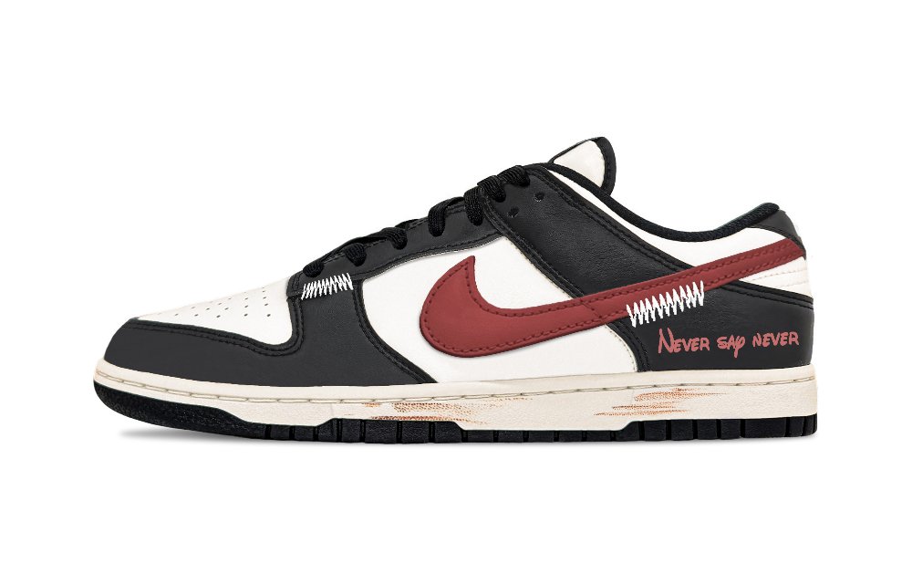 Nike Dunk Blood Shadow Rhapsody Abrasion Resistant Low Top Skateboard Shoes Men's Red Black