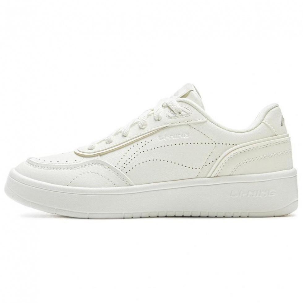 LiNing Su Abrasion Resistant Slip Resistant Low Top Skateboard Shoes Women's White