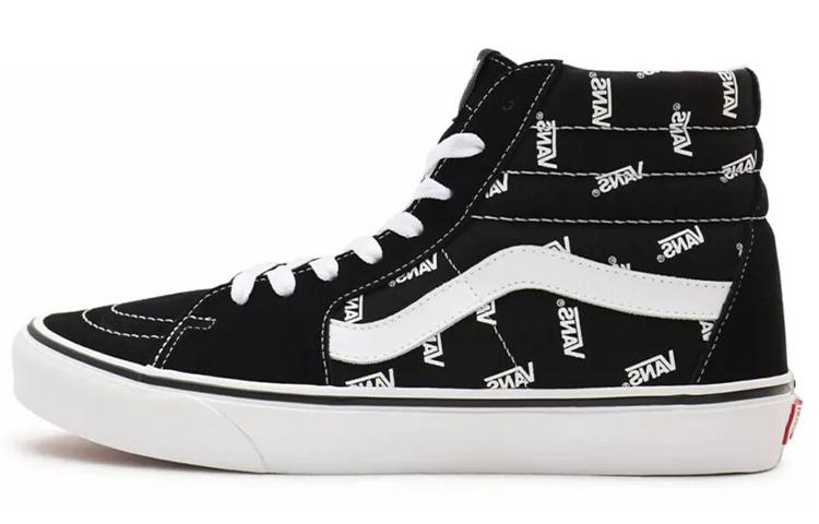 Vans Sk8 Hi Vans Allover Logo Black