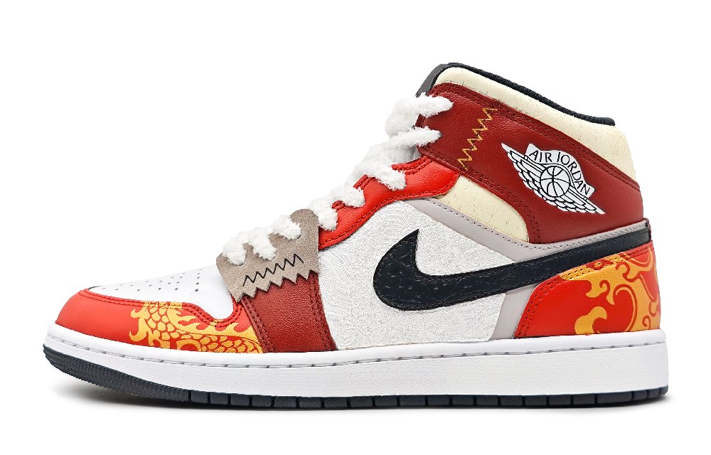 Jordan Air Jordan 1 High Top Vintage Basketball Shoes Women's China Red