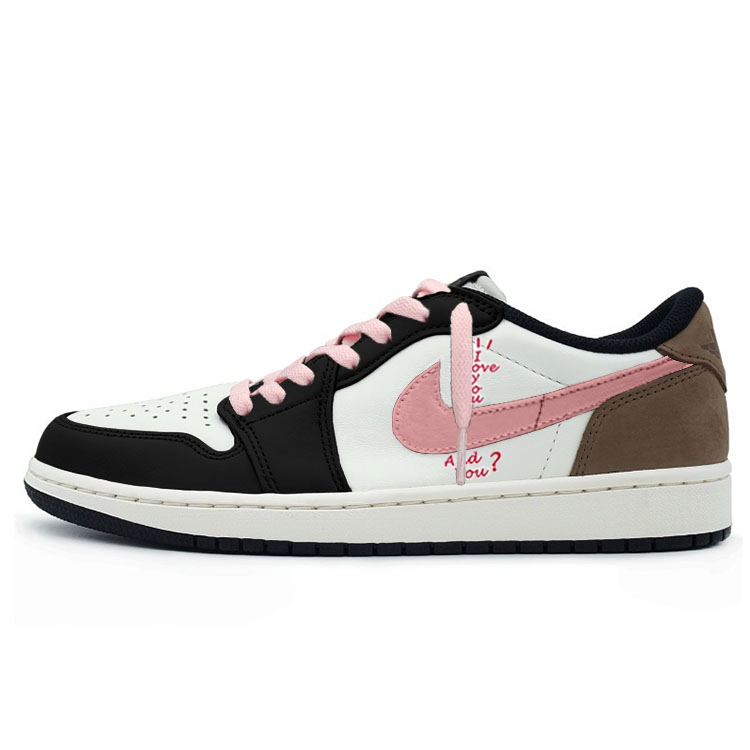 Jordan Air Jordan 1 Retro Low OG'Mocha' Low Top Skateboard Shoes Unisex Pink