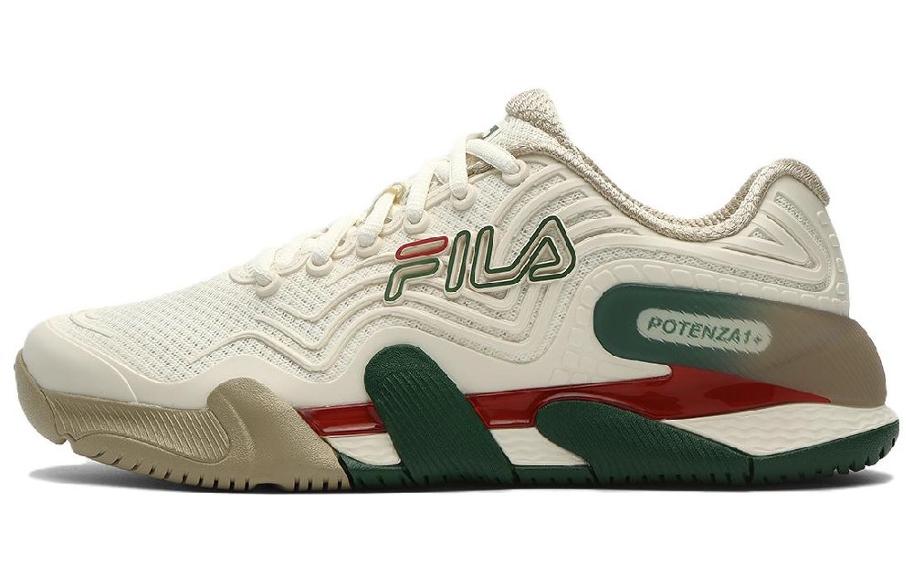 FILA POTENZA Abrasion Resistant Low Top Tennis Shoes Women's Beige