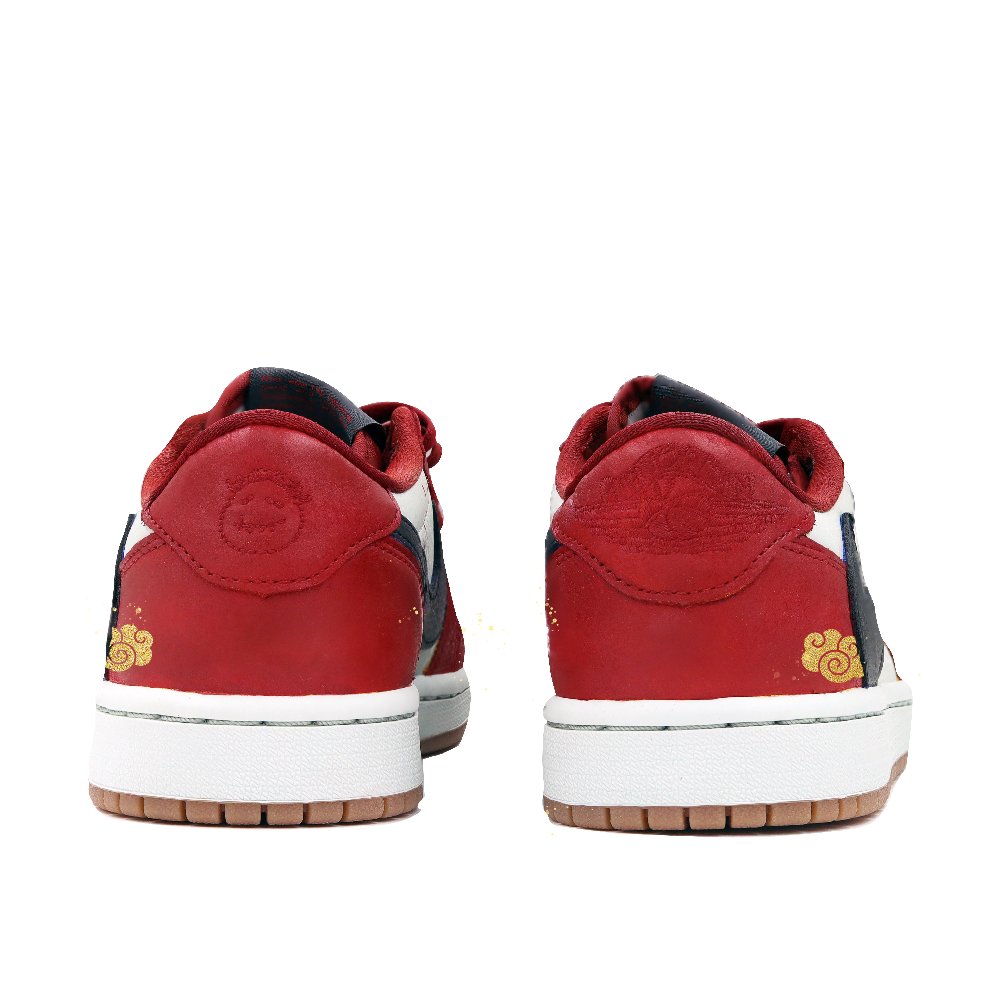 Jordan Travis Scott X Air Jordan Cushioned Slip-Resistant Low-Top Vintage Basketball Shoes Women's Chicago Red