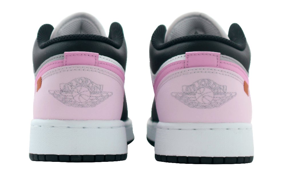 Jordan Air Jordan 1 Low Top Vintage Basketball Shoes GS Black Pink Purple
