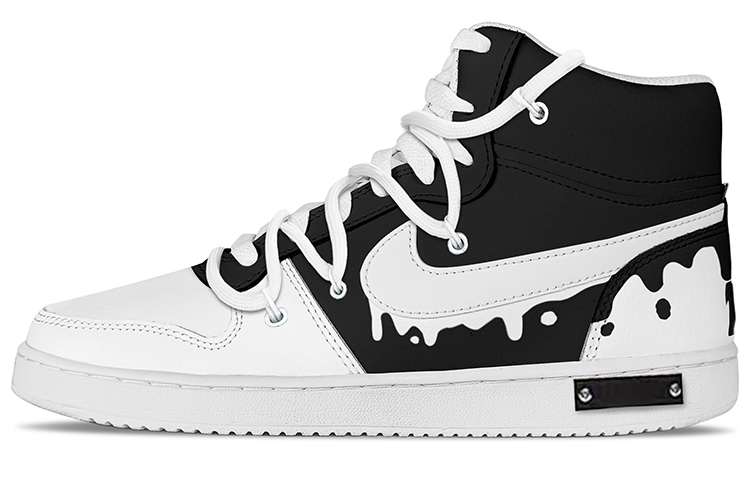 Nike EBERNON Mid Mid-Top Skateboard Shoes Men's White Black