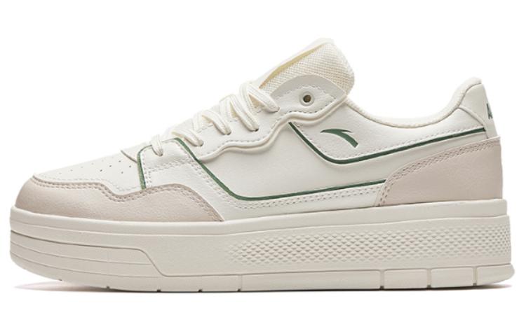 Anta Life Collection Durable Breathable Low-Top Skateboard Shoes Women's White Green