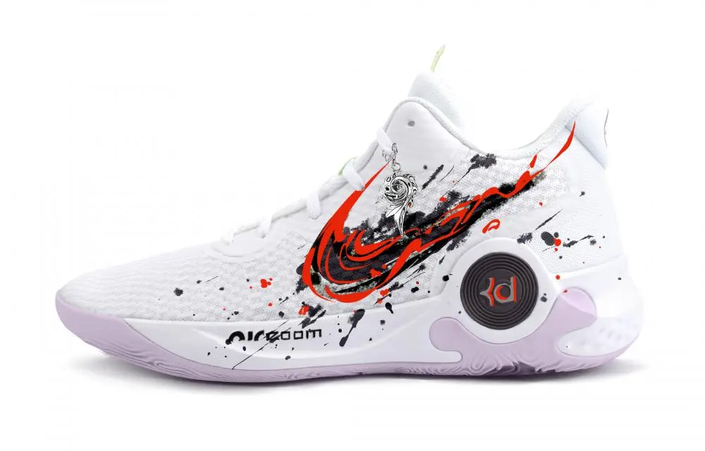 Nike KD Trey 5 IX Hephaestus Mid top Basketball Shoes Unisex Red White