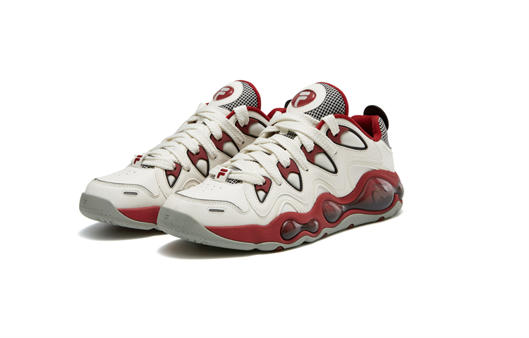 FILA FUSION X MitchellNess Vertical Shoes 'White Red'