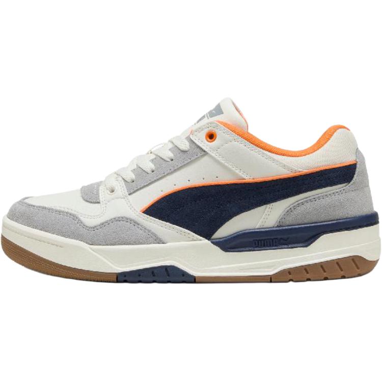PUMA REBOUND Abrasion Resistant Low Top Skateboard Shoes Unisex White Blue Gray
