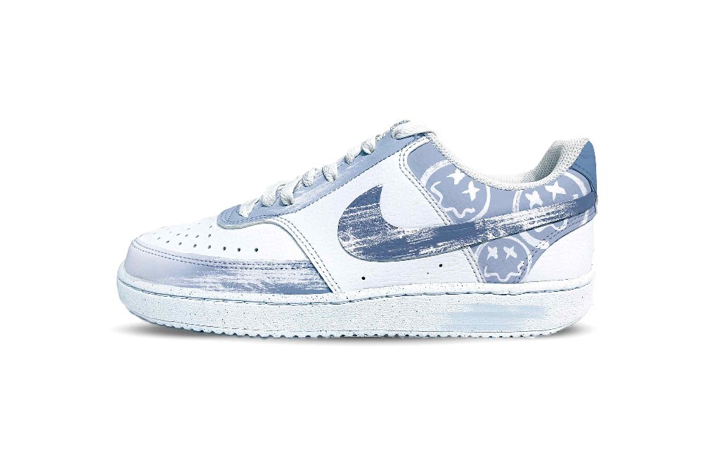 Nike Court Vision Yu An Slip-Resistant Low-Top Skateboard Shoes Men's Sky Blue