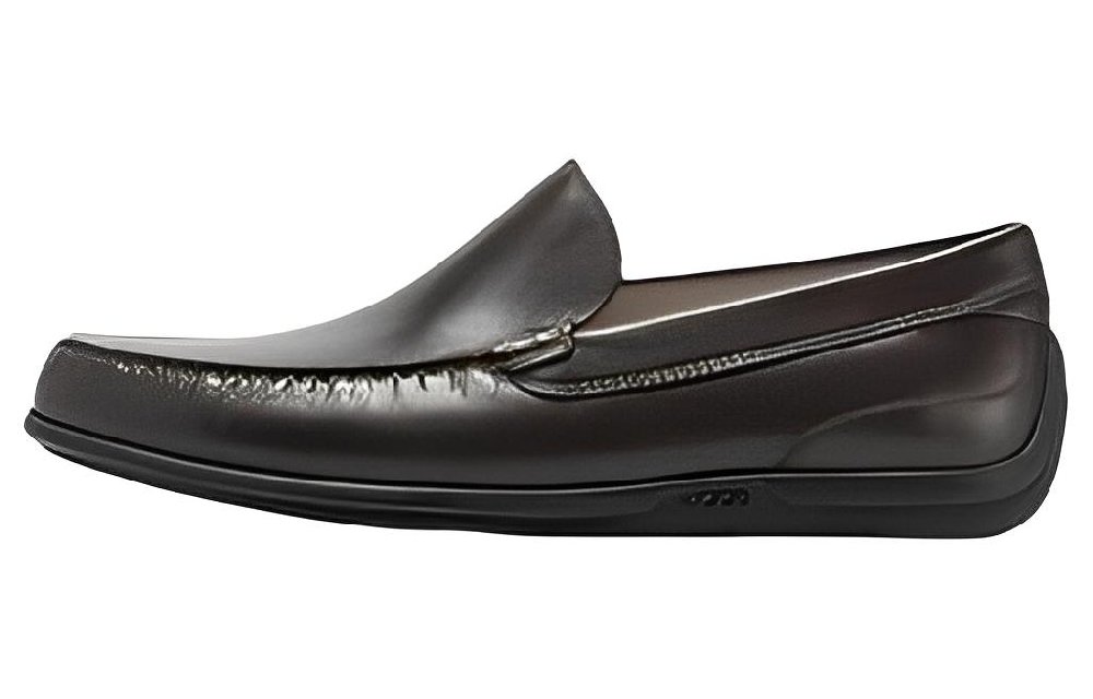 Ecco Moke 2.0 Casual Leather Shoes Men's Coffee
