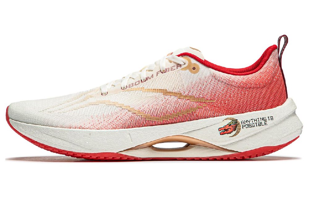 LiNing Super Light 21 Cushioning, Slip Resistant, Abrasion Resistant, Breathable Low Top Running Shoes Men's White Red