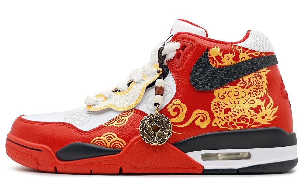 Nike Flight Legacy High Top Vintage Basketball Shoes Unisex China Red
