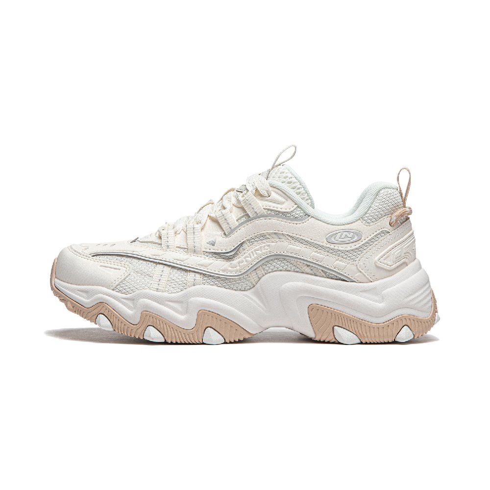 LiNing Cat's Claw Lite 2 Shock Absorbers Slip Resistant Low top Chunky Sneakers Women's Ivory