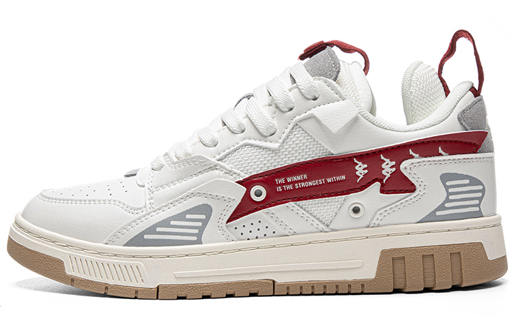 Kappa Low-Top Skateboard Shoes Unisex Burgundy