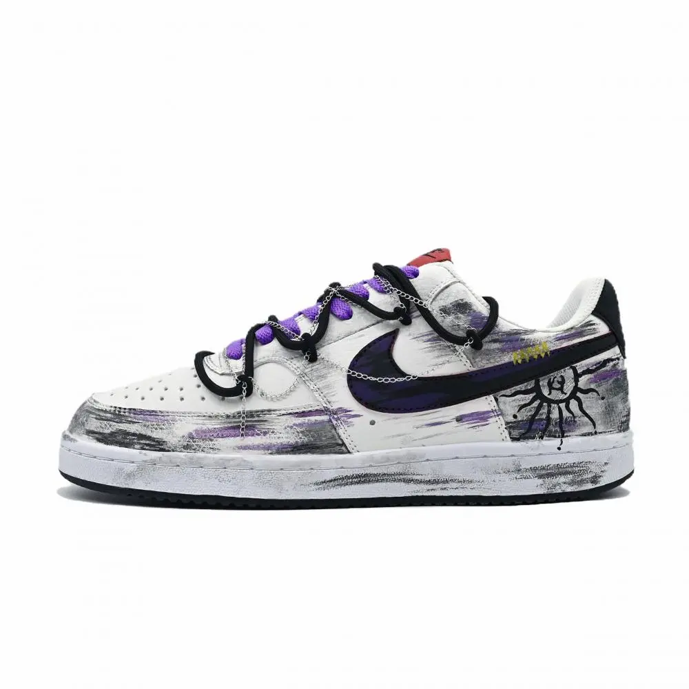 Nike Court Victory Abrasion Resistant Low top Skateboard Shoes Men's Gray Purple
