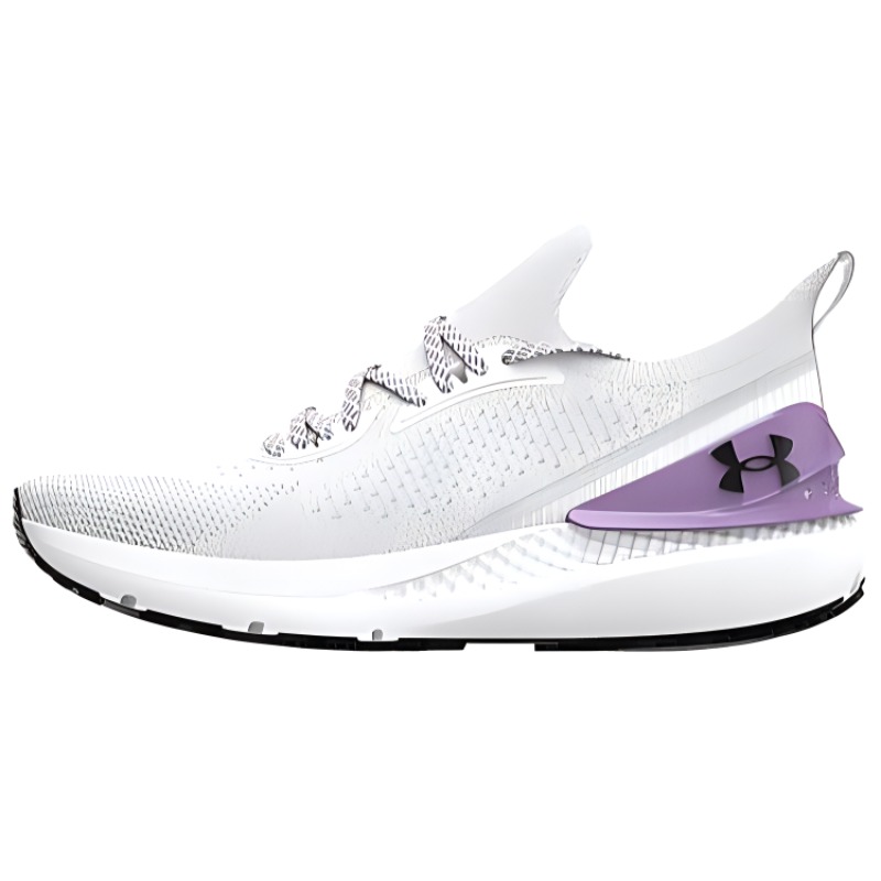 Under Armour Cushioning Wear-Resistant Low-Top Training Running Shoes Women's White Purple