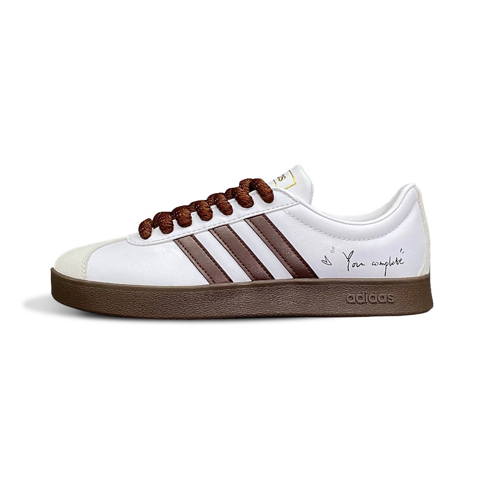 Adidas Neo VL Court 2.0 Skateboard Shoes Unisex Low-Top White/Brown/Black