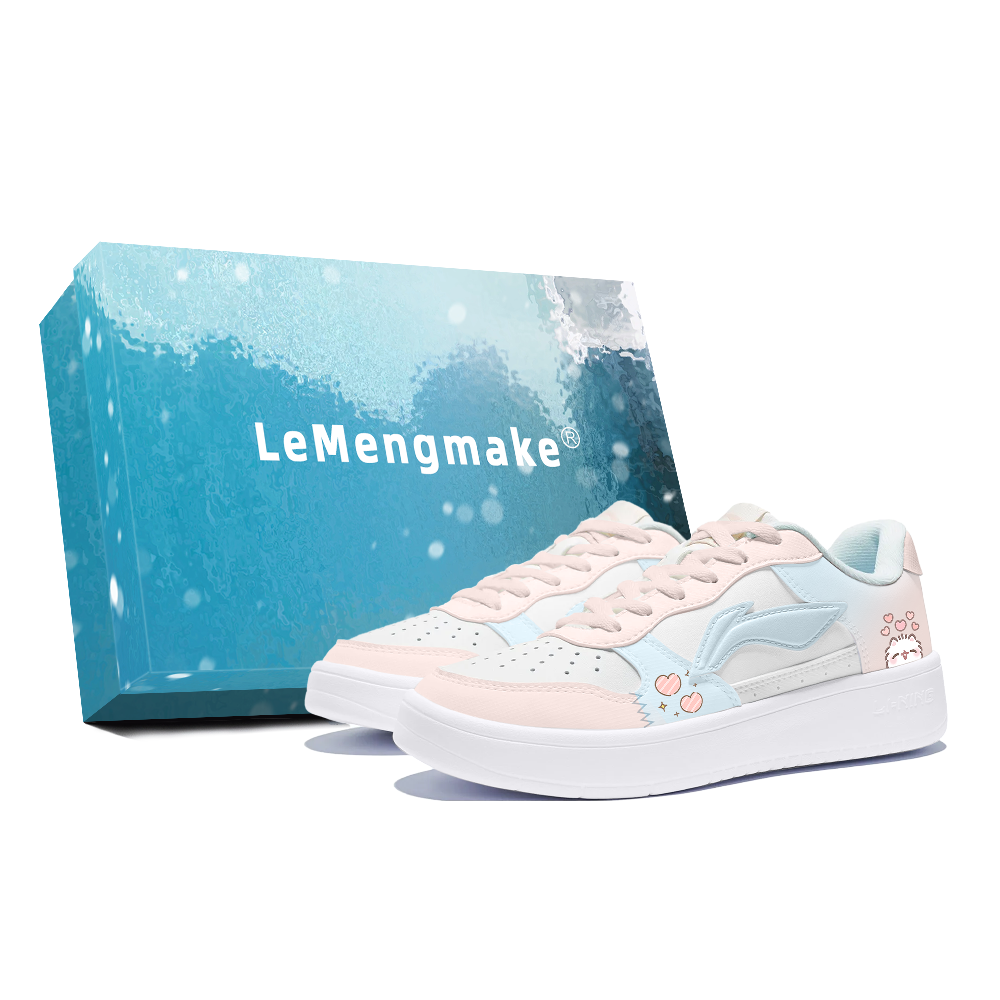 LiNing Pontoon Boats Slip Resistant And Abrasion Resistant Coverage Low Top Skateboard Shoes Women's White