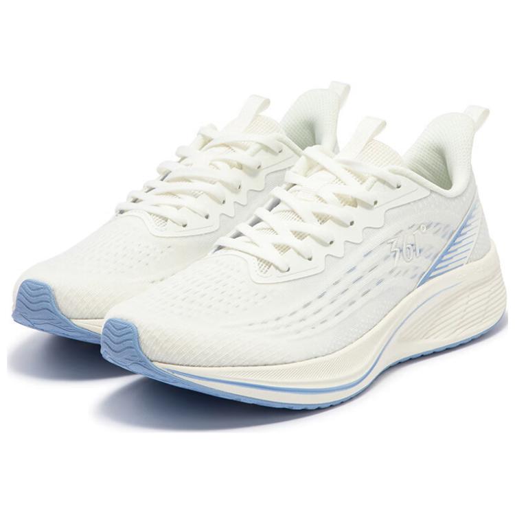 361° Slip Resistant And Breathable Low Top Running Shoes Men's White Blue