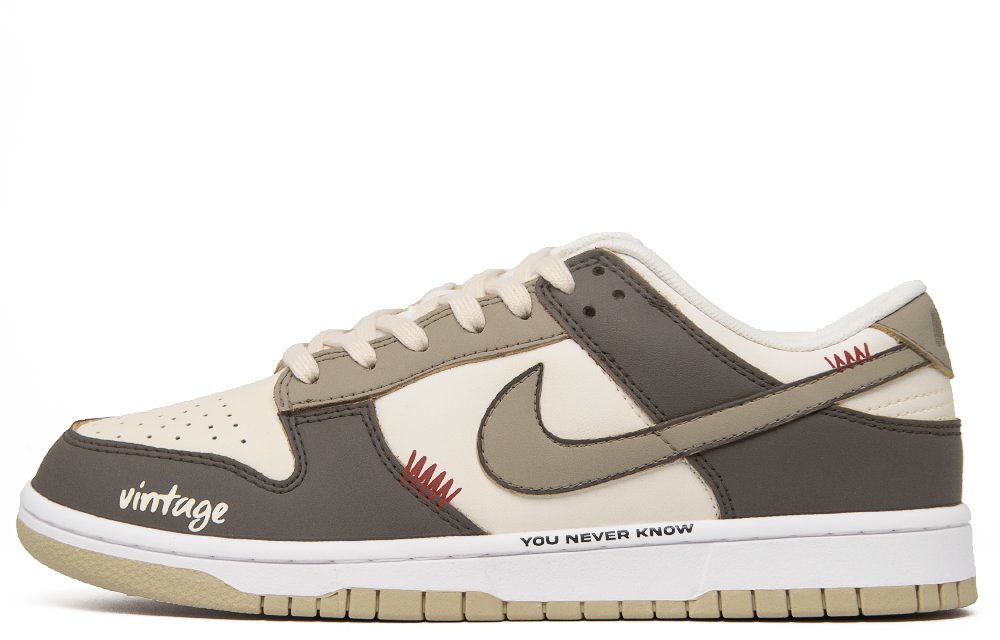 Nike Dunk Vintage Lovers Slip-Resistant Impact Resistance Wear-Resistant Low-Top Skateboard Shoes Men's Brown