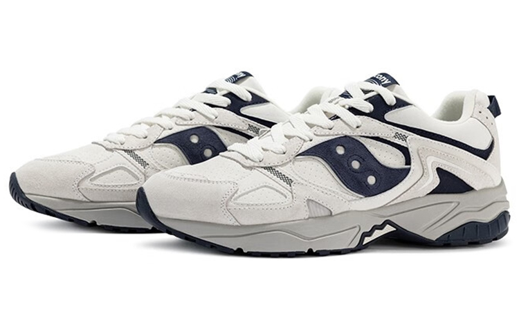 Saucony GSD 90S Cushioning, Slip Resistant, Abrasion Resistant Support Low Top Casual Shoes Unisex White Blue