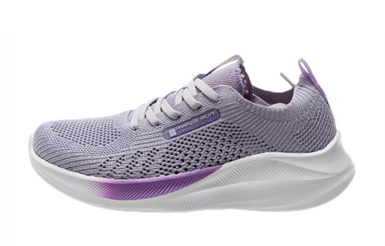 361° Anti Slip Wear Resistant Low Top Running Shoes Women's Light Purple Gray