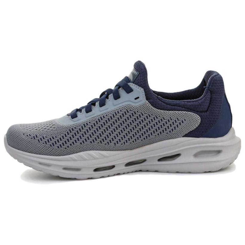 Skechers ARCH FIT ORVAN Cushioning Wear-Resistant Low-Top Running Shoes Men's Gray Blue