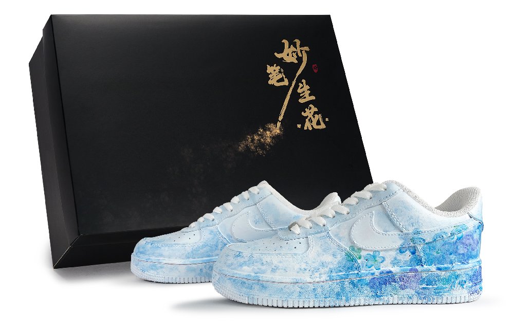 Nike Air Force 1 Skateboard Shoes Unisex Low Top Blue