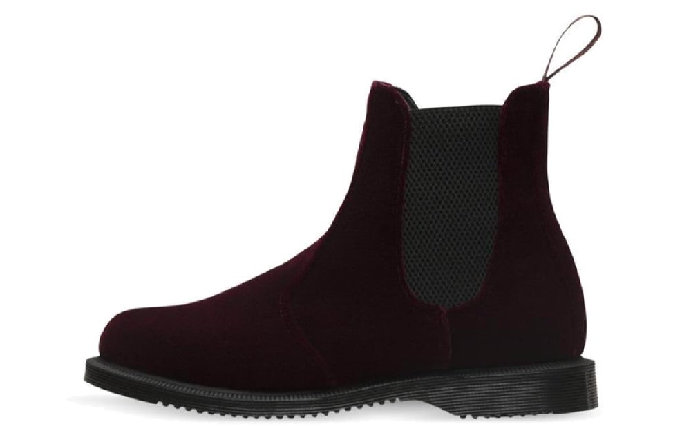Dr. Martens Dr.Martens Flora Velvet 'Cherry Red' Women's
