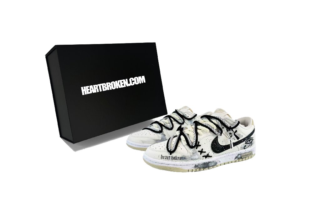 Nike Dunk Slip-Resistant Cushioning Wear-Resistant Low-Top Skateboard Shoes Men's Beige Black